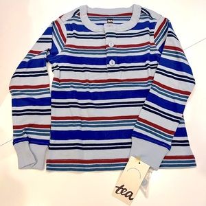 Tea Collection 2T long sleeve Henley new with tags